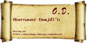 Obernauer Demjén névjegykártya
